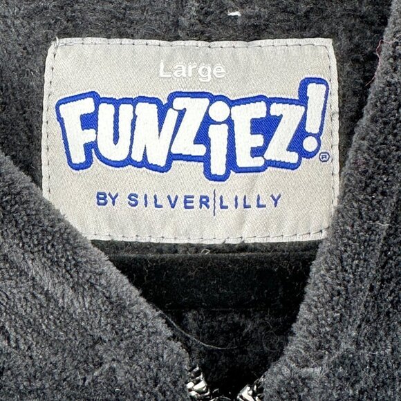 Silver Lilly Funziez Gorilla One Piece Zip Up Costume Size L Animal PJs - Picture 5 of 6